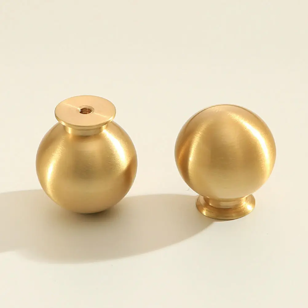 

2Pcs Brass Ball Handle for Bifold Doors Wardrobe Closet Cabinet Drawer Furniture Pull Handle Replacement Metal Dresser Pulls