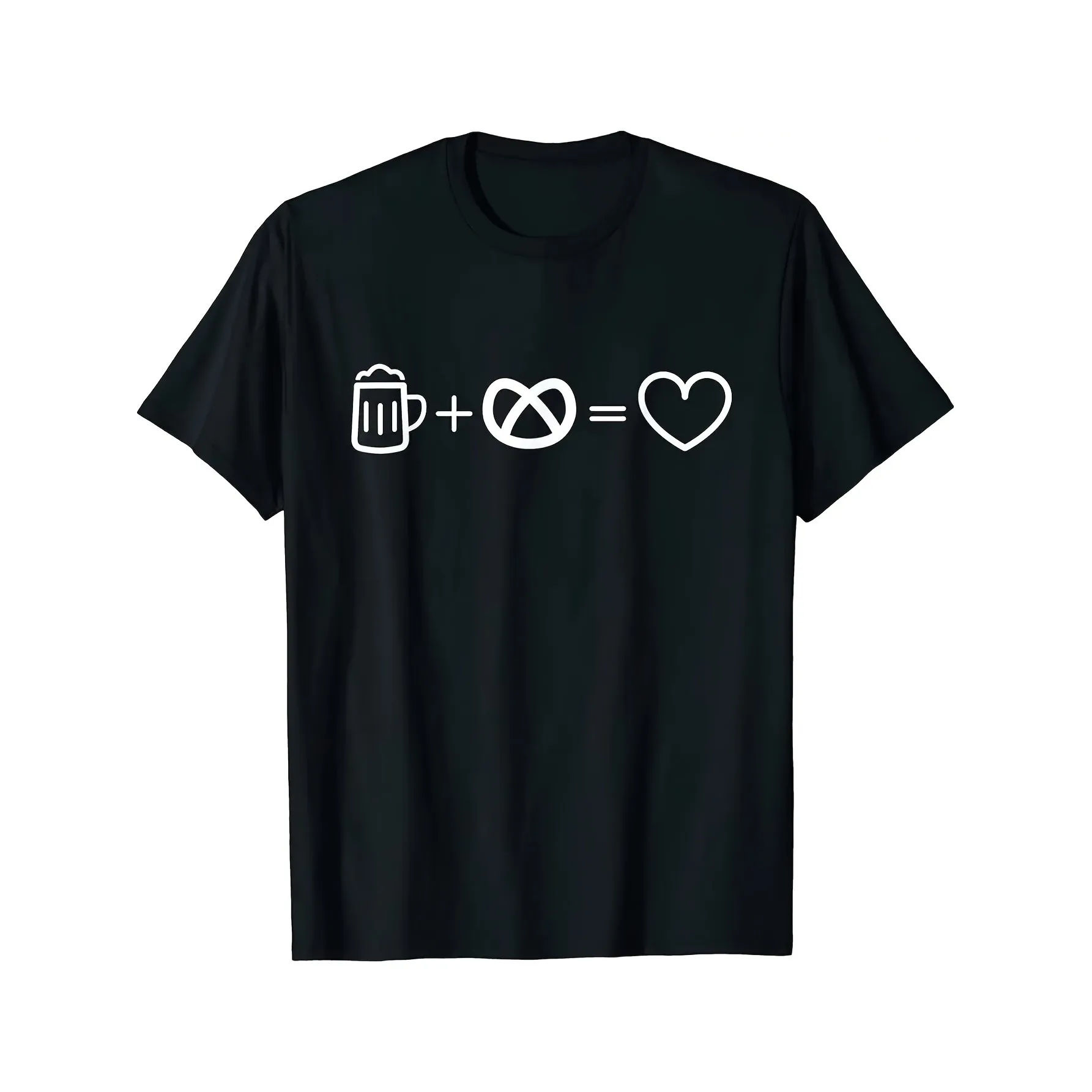 Men'S Oktoberfest T-Shirt - Humorous Graphic Tee for German Beer Enthusiasts Featuring a Bier Liebe Heart Design