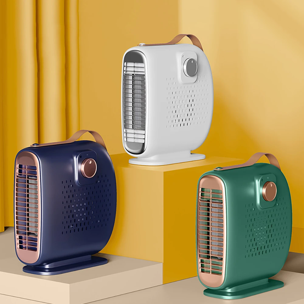 500W Electric Fan Heater for Winter  Indoor Bedroom PTC Quick Heating Portable Desktop Mini Space Air Heater Fan