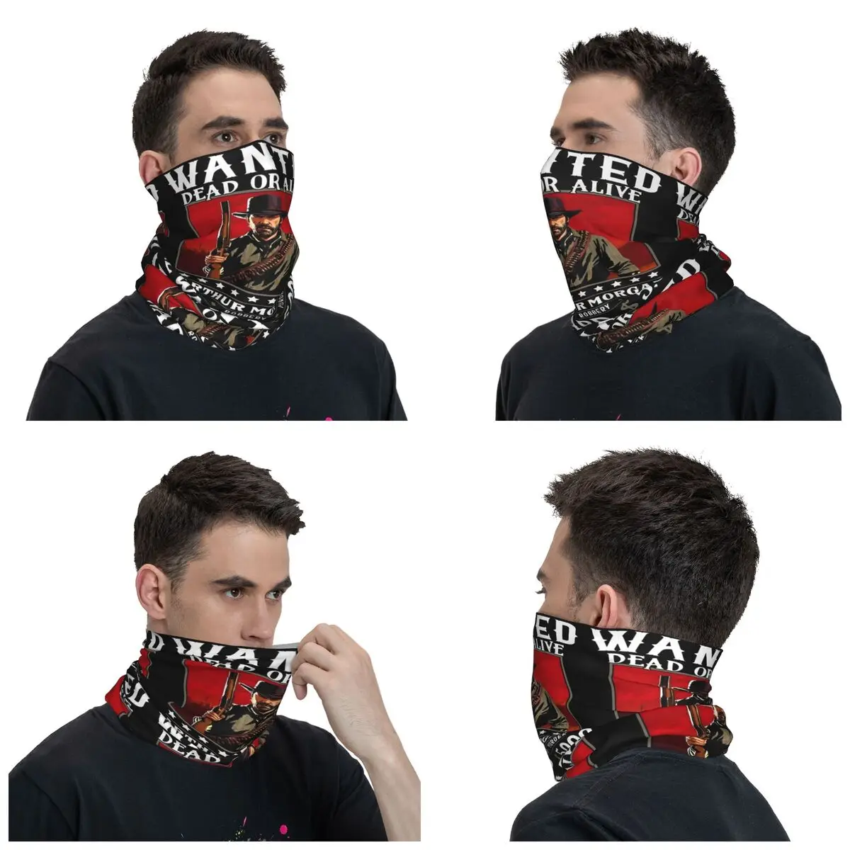 Red Dead Redemptions Arthur Morgan Bandana Neck Gaiter Wrap Scarf Multifunctional Balaclava Riding for Men Women Adult Washable