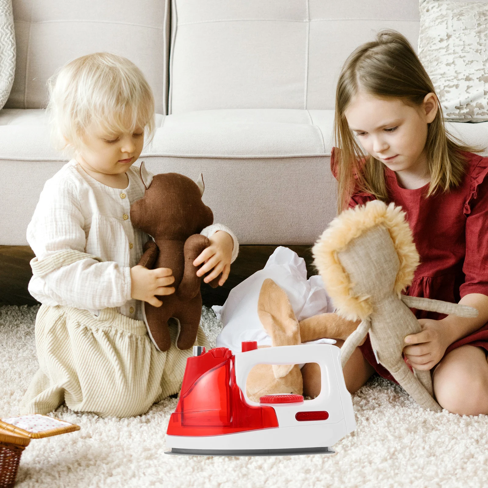 

1pc Electric Iron Toy for Kids Safe Simulated Home Appliance Role Play Toddler Toy Water Mist Function Plastic Design