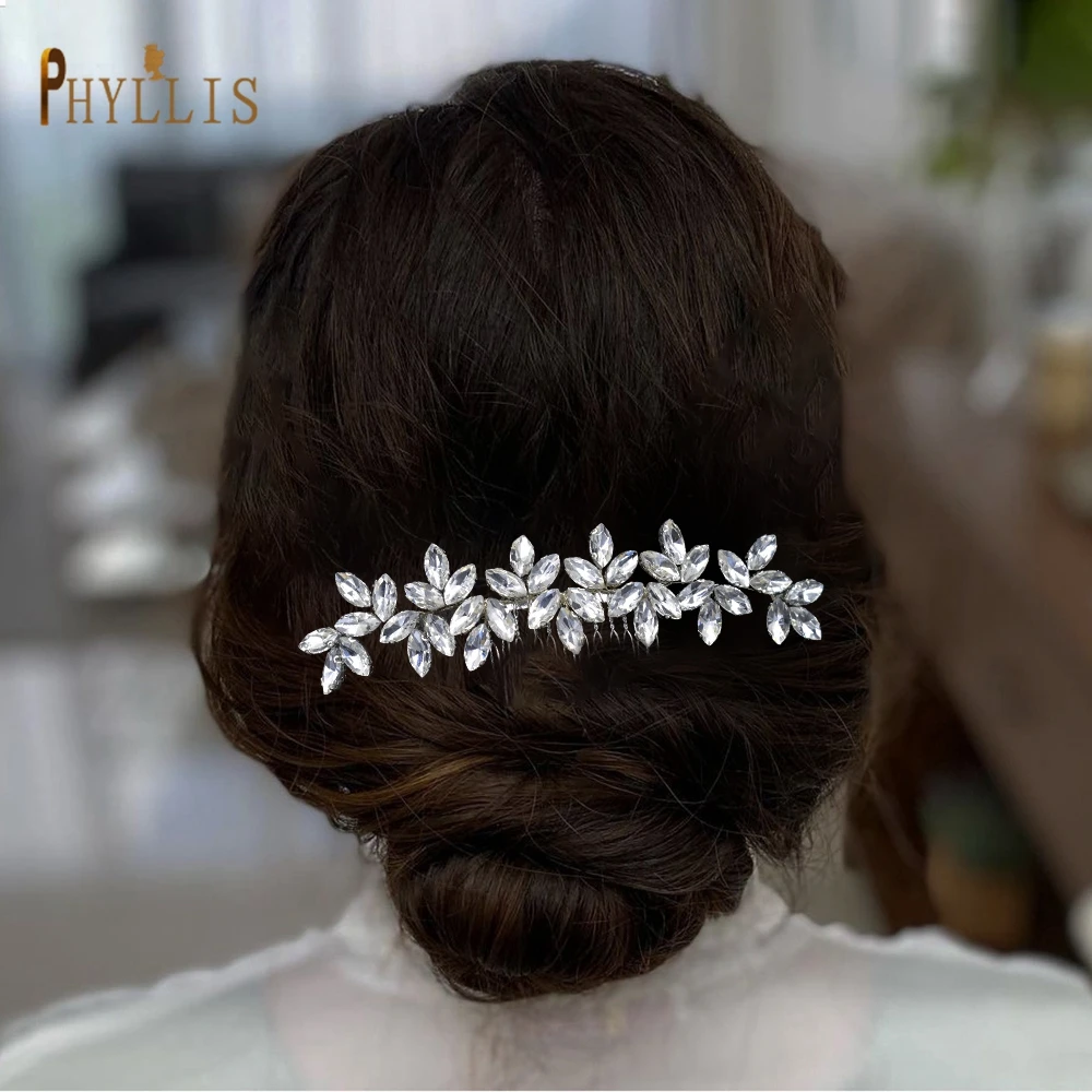 Cristal Bridal Hair Comb para Mulheres, Acessórios para Cabelo Do Casamento, Jóias Do Casamento, Presente, Cabeça Enfeites, Headpieces, Clipes De