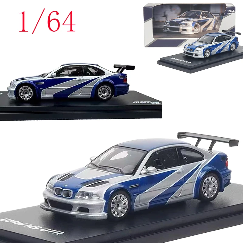 

AR литой под давлением масштаб 1:64 BMW M3 E46 GTR Need for Speed модель автомобиля из сплава, игрушки для мальчиков, оригинальная коробка