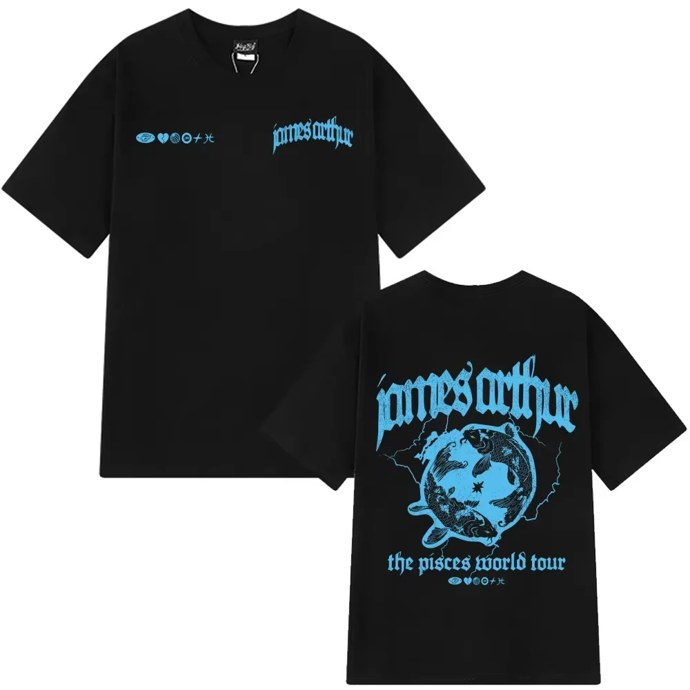 Image of 2026 Sommer James Arthur The Pisces World Tour Merch T-Shirt Herren Damen Mode Kurzarm Hip-Hop