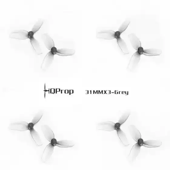 HQProp 31MMX3 1.2X1.1X3 0.8MM 1.2 Inch 3Blade Ultralight Propeller 2CW+2CCW 0.8mm Shaft Indoor Tiny FPV Traversing Drone Parts