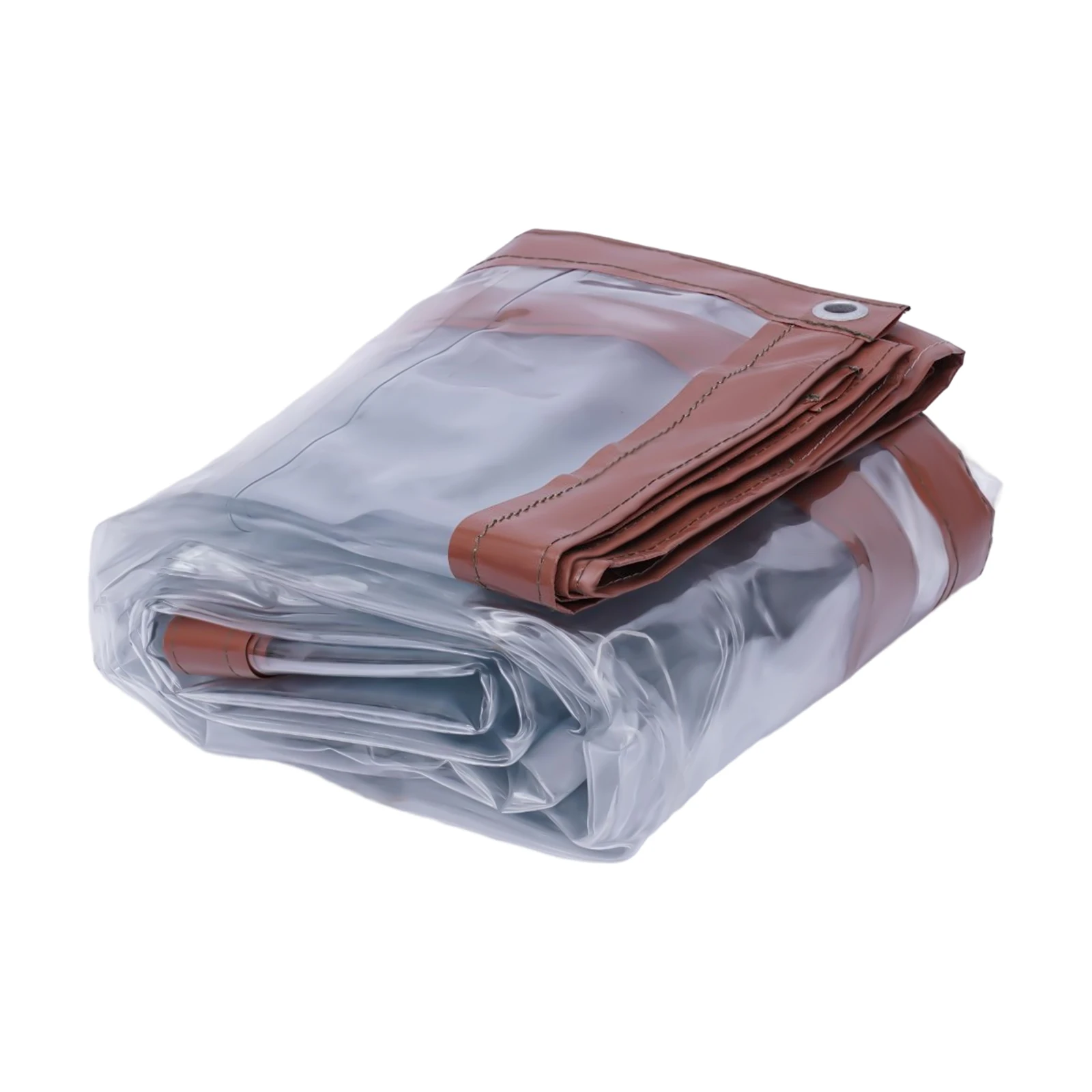 Tirai atap tenda PVC anti hujan, terpal 2.5*2.5m warna coklat