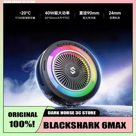 Black Shark 6 Ultra/ Max Liquid Cooling Semiconductor Phone Magnetic Cooler for Gaming Live Streaming for IOS/Android Cooler Set