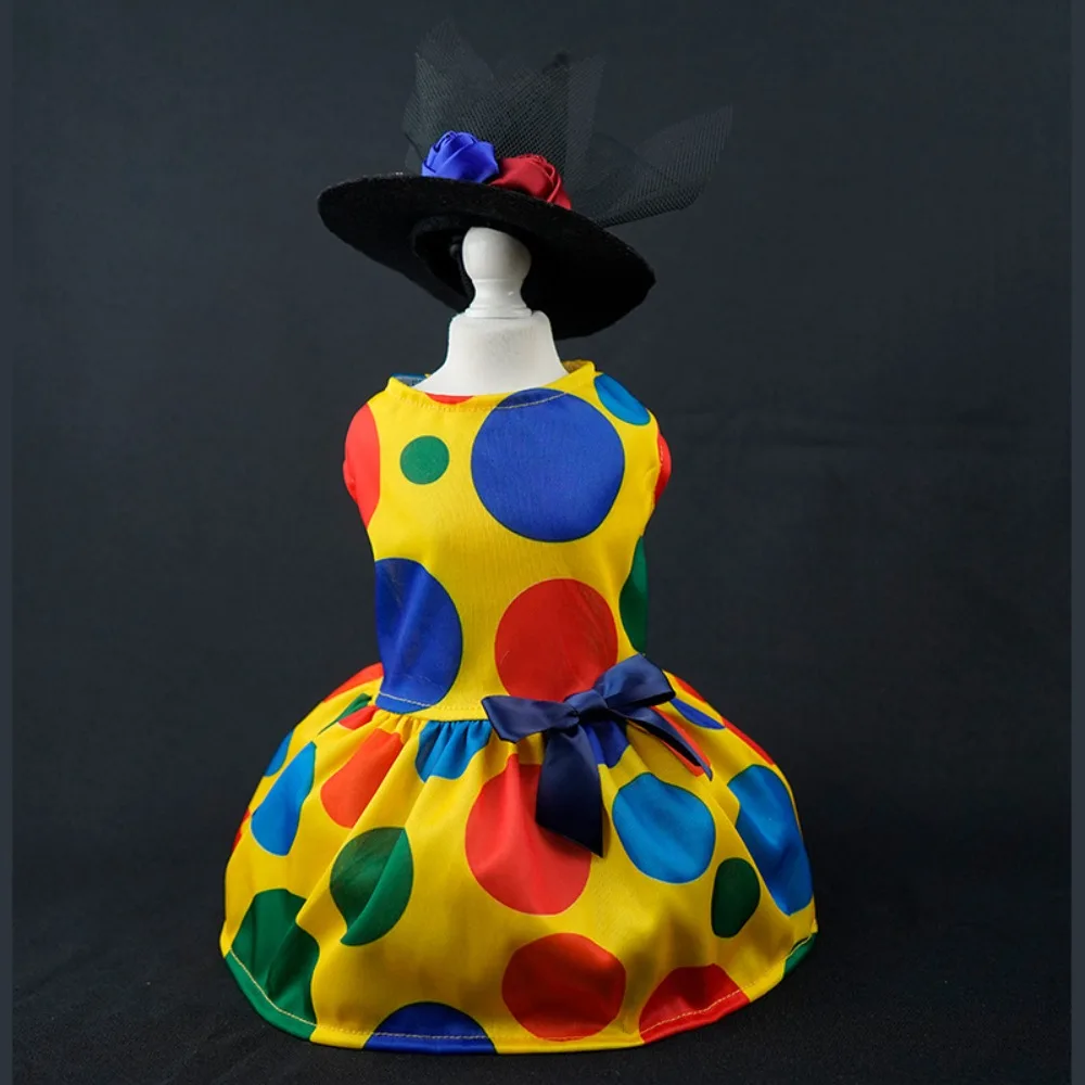 Halloween Pet Dog Wizard Costume Dress with Cape, Magical Witch Apparel for Small Medium Large Dogs, Puppy Party Cosplay Outfit