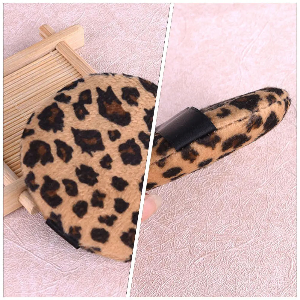 Conjunto de 3 Esponjas de Maquiagem em Estampa de Leopardo, Ferramentas de Cosméticos para Base, Corretivo, Blush e Iluminador