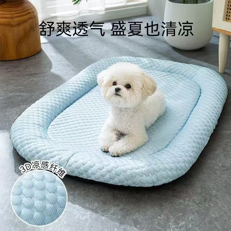 Summer Cooling Bean Textured Anti-Fuzz Cage Rest Pad Substitute Breathable Temperature Lowering Indoor Rest Accessory
