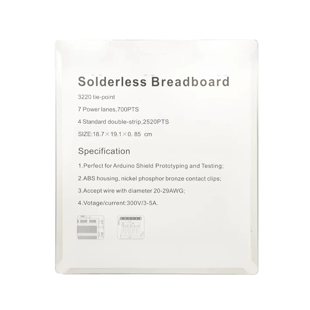 1pcs 2390 3220 Holes Solderless Breadboard Solderless Circuit Test Board ZY-208 MB-102 Four Combination Boards