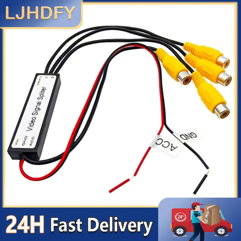 CVBS & AHD720P Video Splitter 1 To 3 Output Video Amplifier Splitter For Car,Input 3 Output