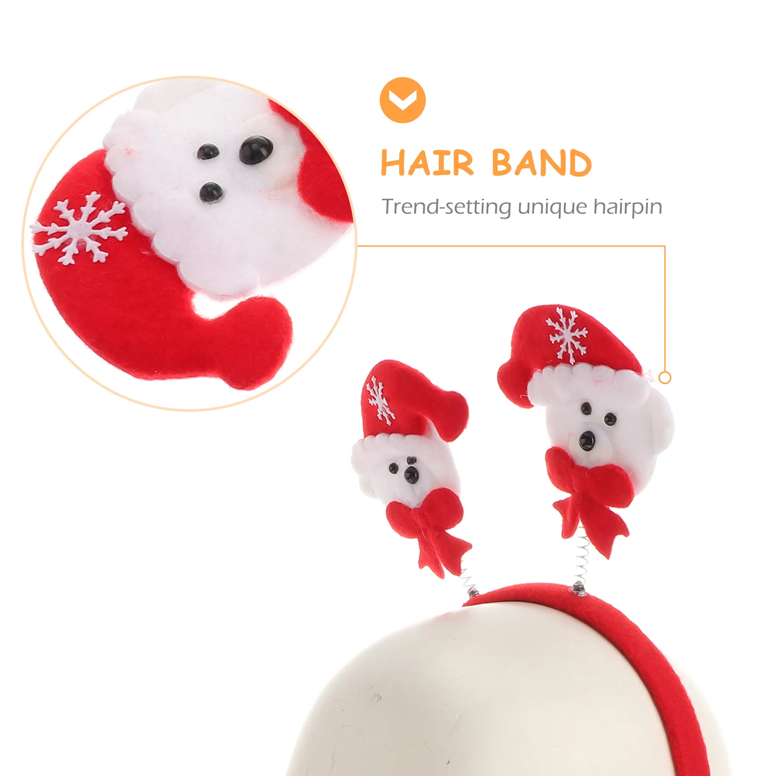 5 Pcs Christmas Hair Bands Cute Design Non Fading Lightweight Kids Adults Hoop Headwear Party Accessories Costume Carnival