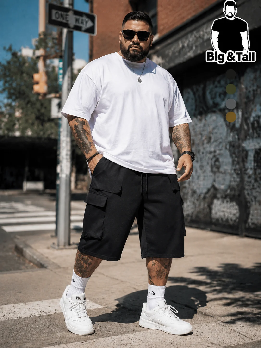 plus Size Men's Summer Outdoor Casual Work Shorts Minimalist Running Multi-Pocket Comfortable Fashionable for Daily Wear