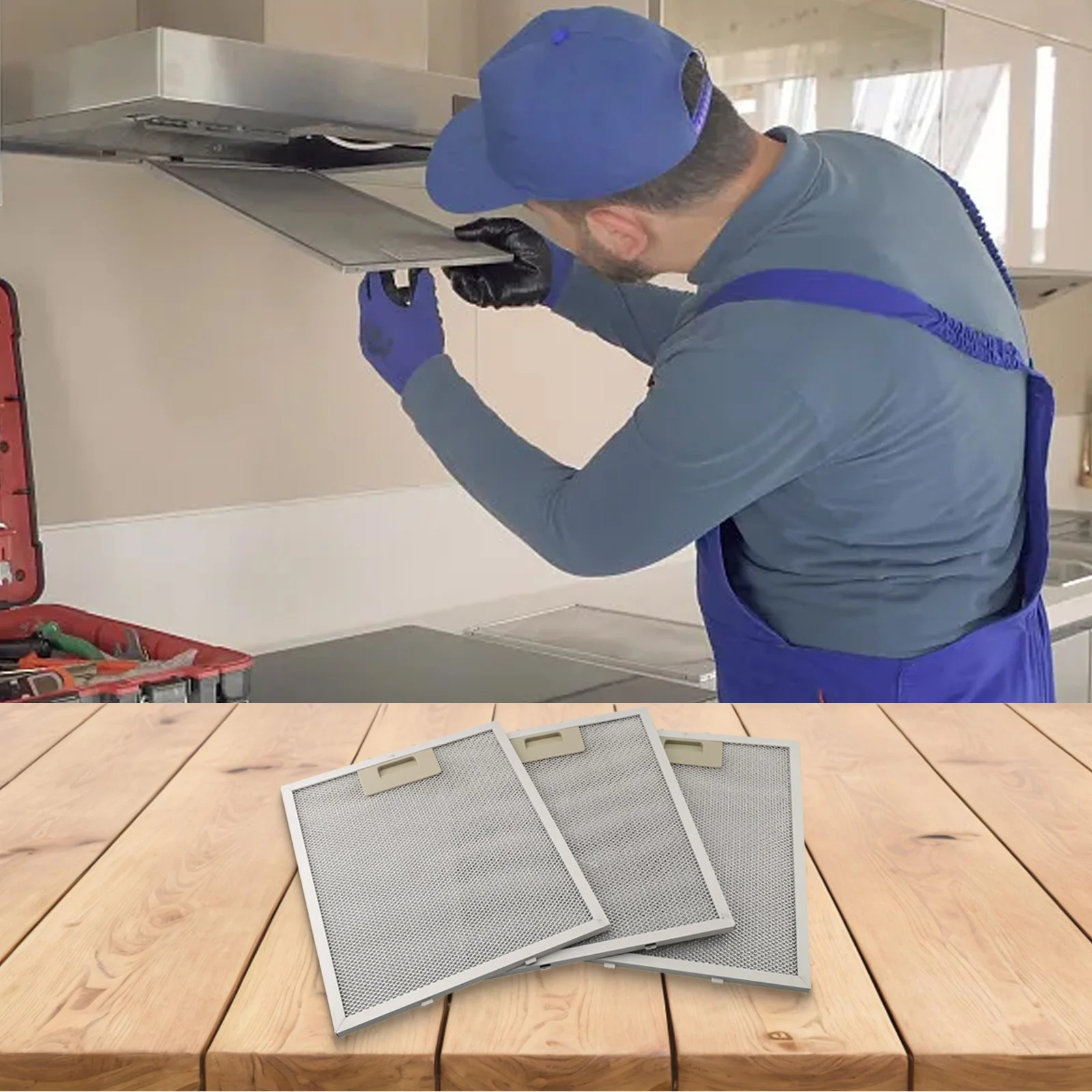

Easy To Install Metal Grease Filters Regular Replacement 5 Layers Of Aluminum Grease Improved Filtration Kitchen