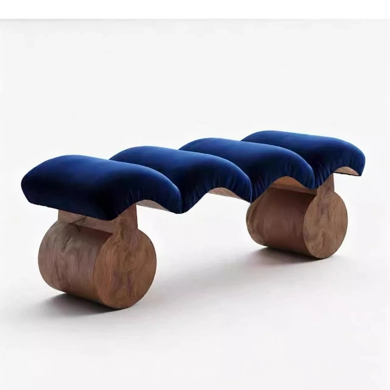 

Nordic designer mushroom sofa chair solid wood special-shaped single seat light luxury high-end living room bedside stool