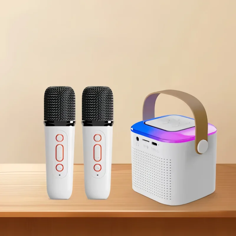 Y1 High Power Karaoke Bluetooth Speaker Portable 360 Stereo Surround Waterproof Wireless Subwoofer with Dual Microphone Boombox