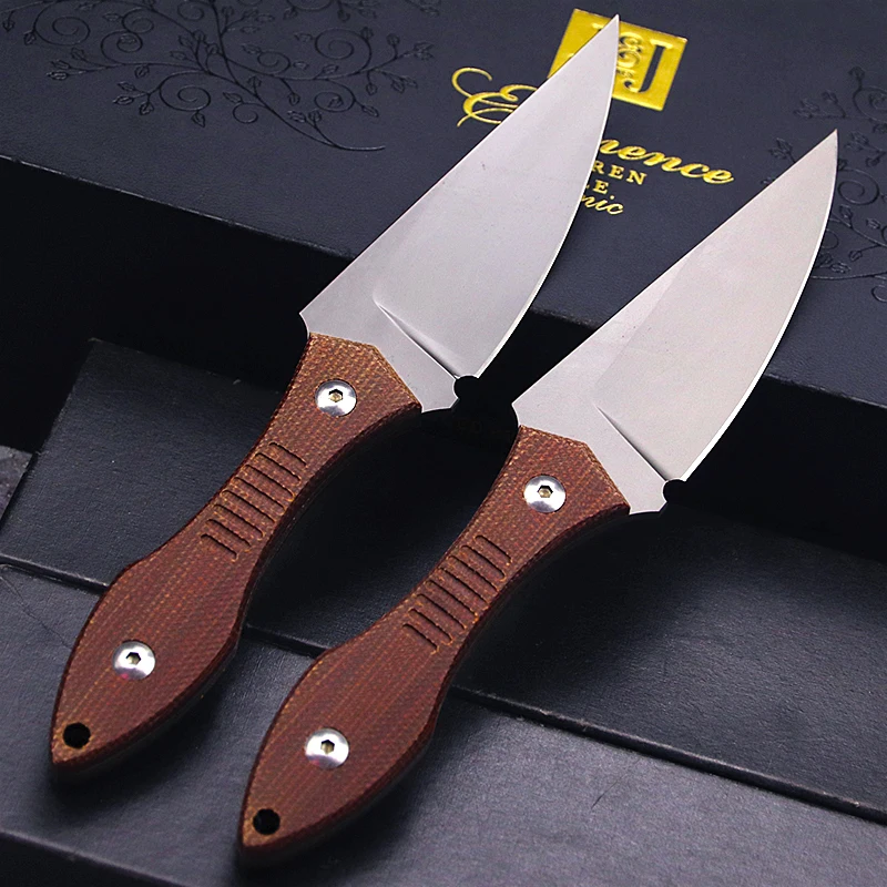 N690 steel outdoor mountain survival knife Manual forging straight knife camping hunting carry-on knife vehicle defense knife