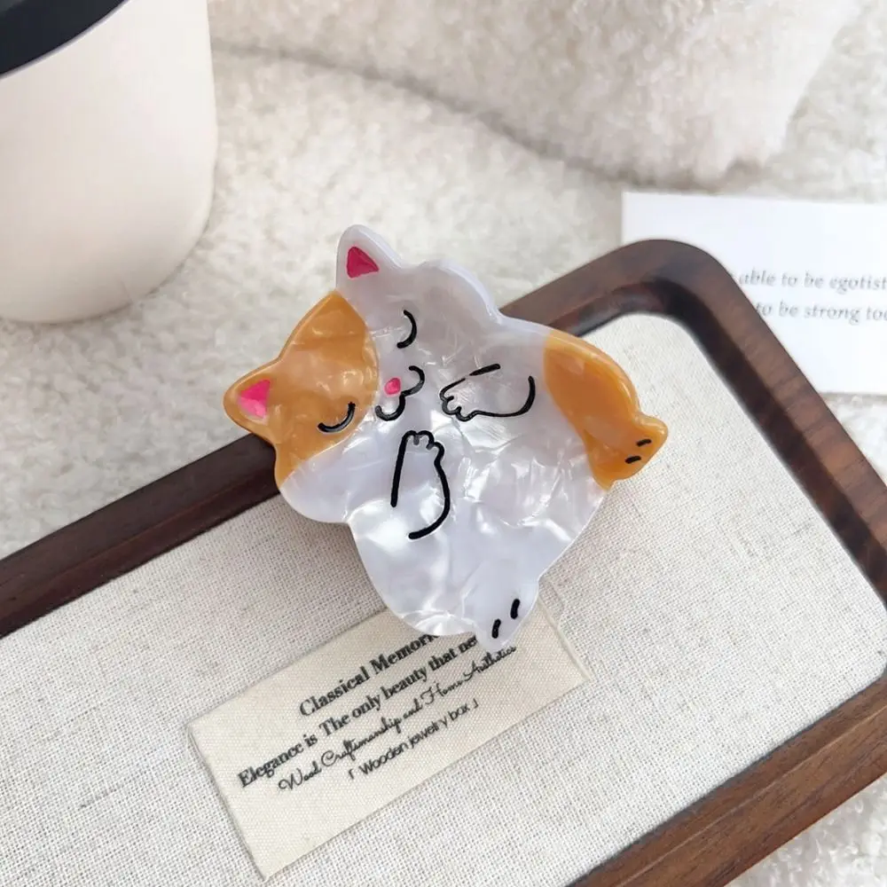 Cute Cat Capybara Hair Clip Cartoon Creative Acetate Kitty Hair Claw Fashion Headwear Squirrel Hairpin Hair Accessories