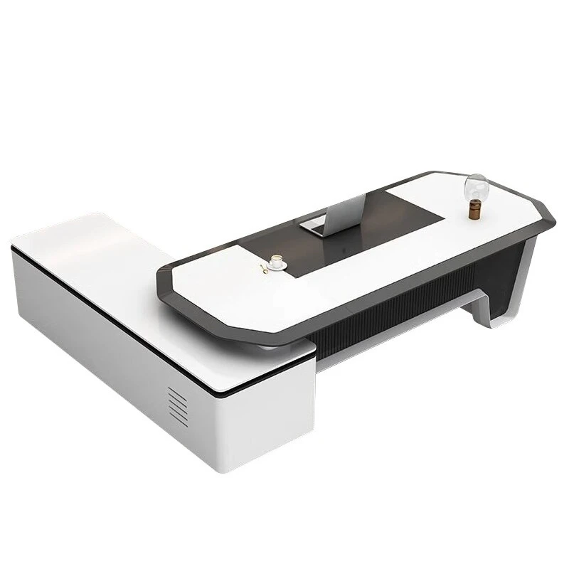 Simple and modern creative desk President table Large class desk manager table and chair combination