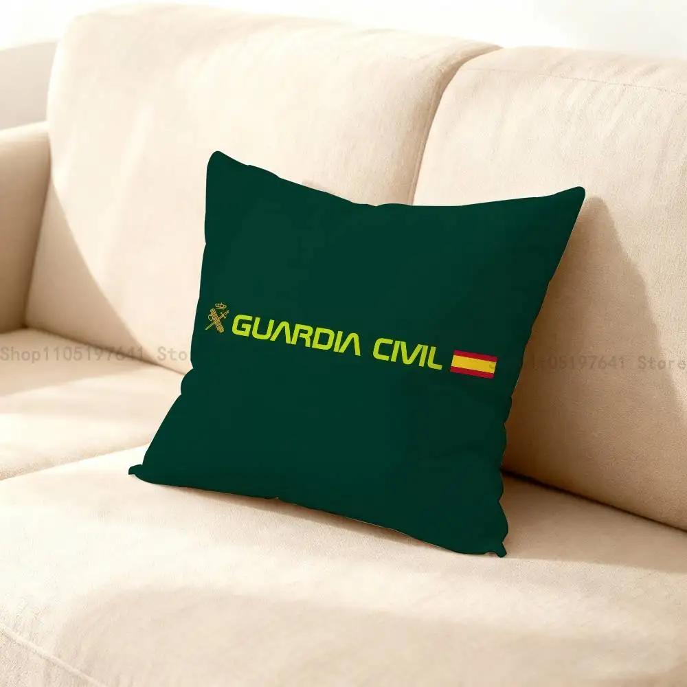 

Spanish Guard Civil Emblem Pillow Case For Sofa Decor Car Office Room Printing Cushion Cover Decorations and Protector