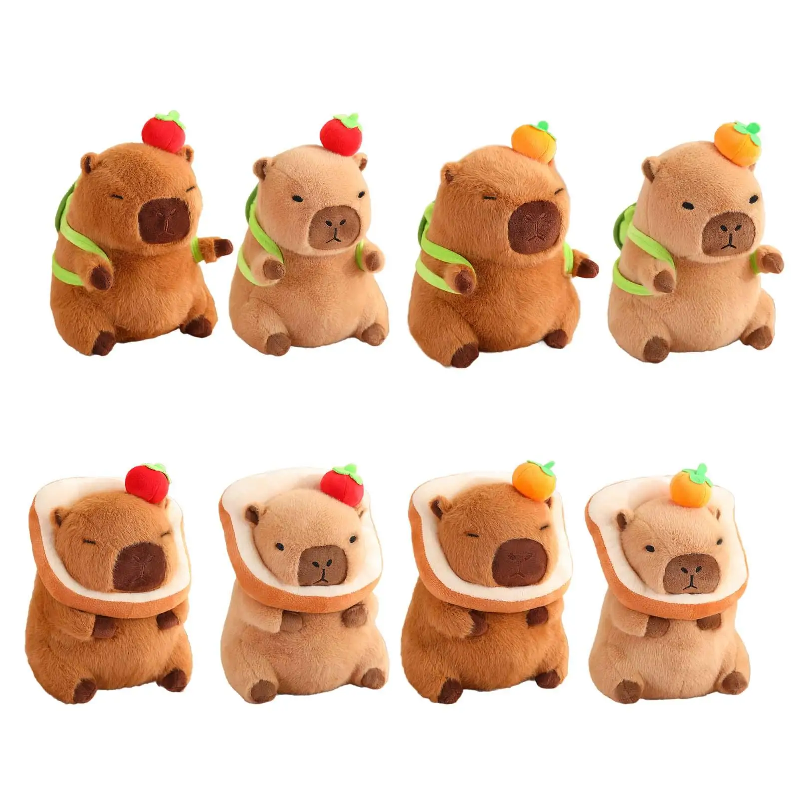 Capybara Stuffed Toy 30cm Home Decoration Collectible Realistic Soft Cartoon Plush Animal Plush Capybara Doll for Kids Teens