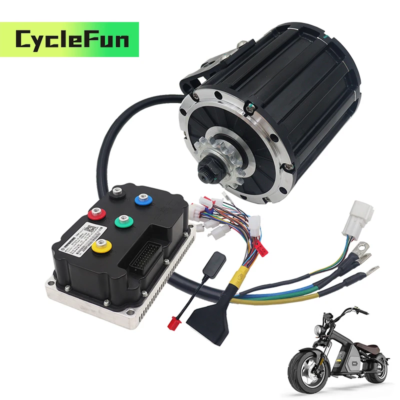 

QS120 2KW 70H 72V PMSM Mid Drive Motor 4600RPM Hall Sensor With FarDriver ND72300 Controller For Electric Motorcycle Scooter