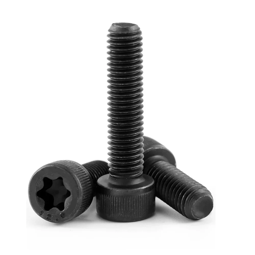 M3 M4 M5 M6 M8 M10 M12 GB2671.2 Black 12.9 Grade Cylindrical Cup Cap Torx Six Lobe Star Security Bolt