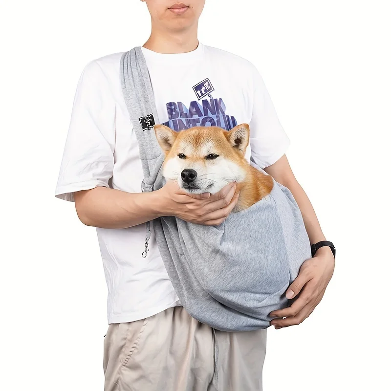 حقيبة حمل حبال الكلاب، حقيبة كتف للحيوانات الأليفة، حقيبة سفر للكلاب محمولة بدون استخدام اليدين مزدوجة الجوانب للإمدادات الخارجية #1