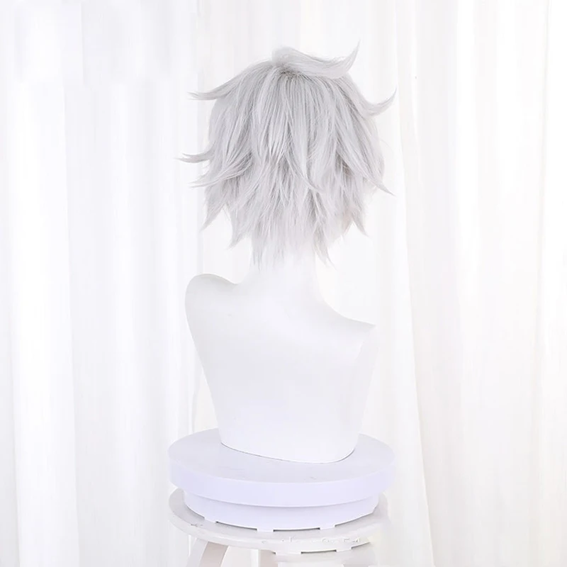 アニメ地獄の楽園キラーキャラクターモデリングウィッグガビマル役頭飾りコンサート男性用ヘッドウェアふわふわアンチカールショートヘア