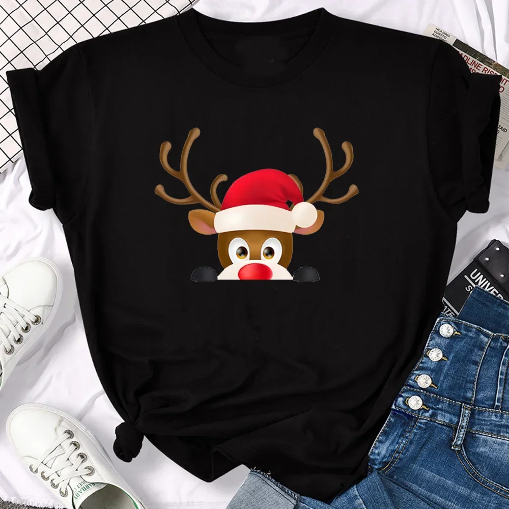 إِلْكَة عيد الميلاد تي شيرت حريمي ريترو 80s مخدر ملابس الشارع الشهير تي شيرت نسائي جامعة ملابس كورية عصرية جمالية قوطية