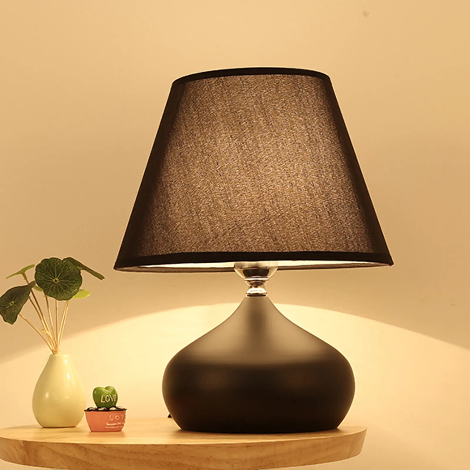 

1 шт. Коричневый абажур для настольной лампы из хлопка и льна, декоративный чехол для лампы E27, стильный декор для спальни