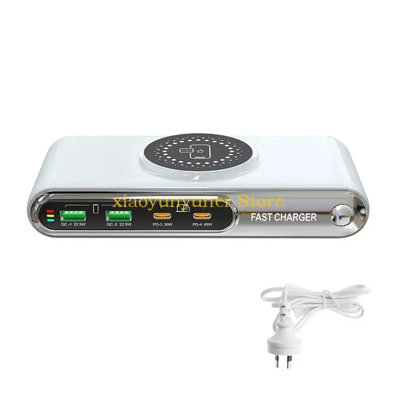 P9JB Wireless Charging Station PD45W+PD30W USB C Fast Charging Adapter Charging Dock For Phones Tablets Laptops