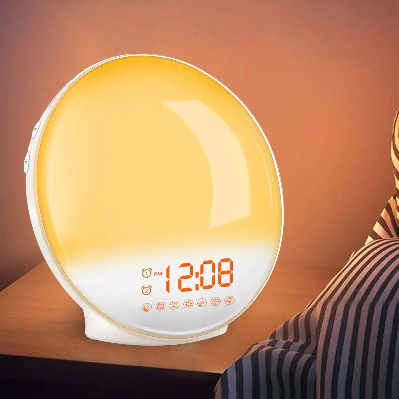 natural wake-up light, night light bedside sleep to help sleep, early morning wake-up light wake-up alarm clock