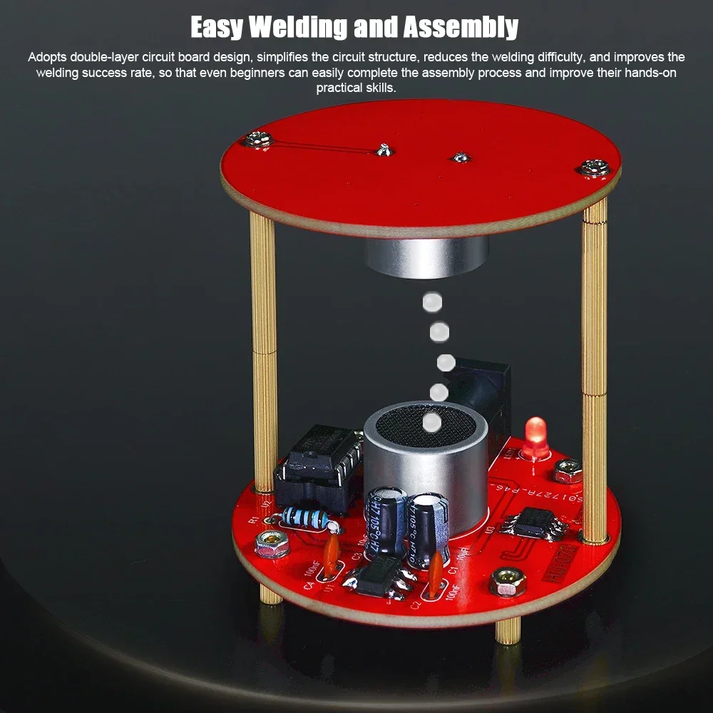 DIY Acoustic Levitation Device Ultrasound Waves Levitating Controller Electronic Circuit Board Welding Practice Set Loose Parts