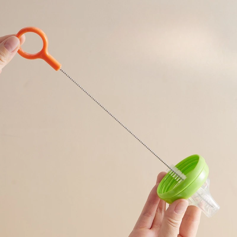 

Stainless Steel Milk Bottle Brushes Drinking Straw Cleaning Extra Pipe Straw Cleaning Brush for Tumbler Sippy Cup Bottle Straw