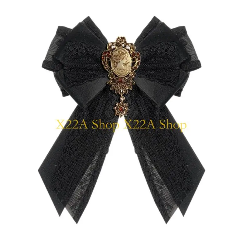 Unique Rhinestones Collar Ribbon Collar BowTie Suitable for Formal or Casual Wear