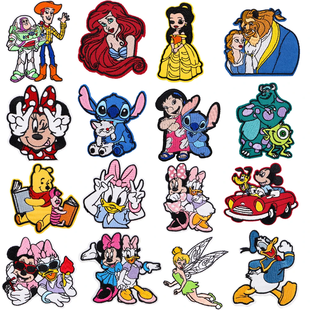 

Вышитые нашивки с рисунком утки и кота для одежды, наклейки на одежду, железные нашивки в полоску, аппликации «сделай сам»