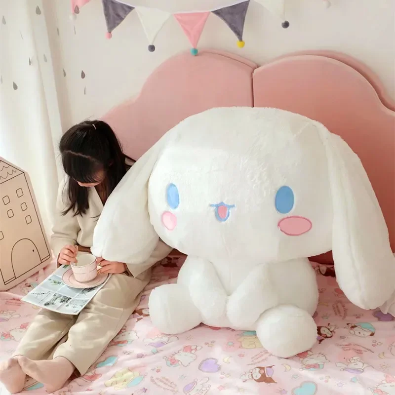 

55CM Kawaii Sanrio Cute Cartoon Cinnamoroll Sitting Plush Doll Children's Pillow Toy Student Holiday Gift Couple Birthday Gift