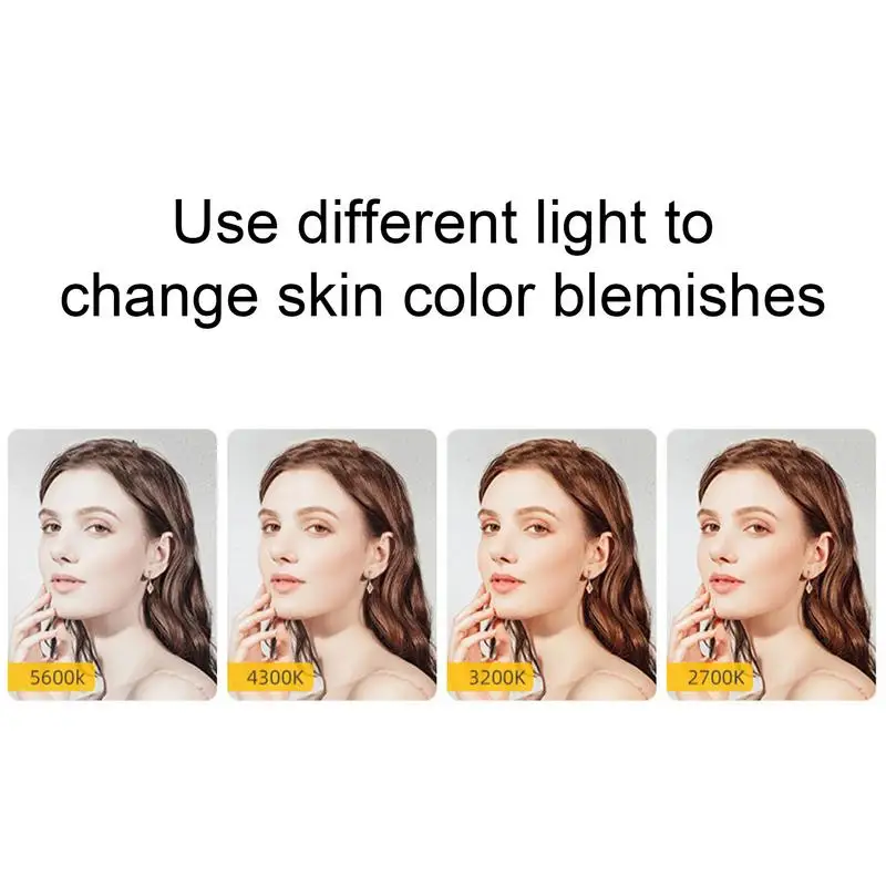 Magnetic Selfie Light Magnetic LED Light For Phone Selfie 5 Level Brightness Folding Cool Gadgets With Makeup Mirror For Vlog