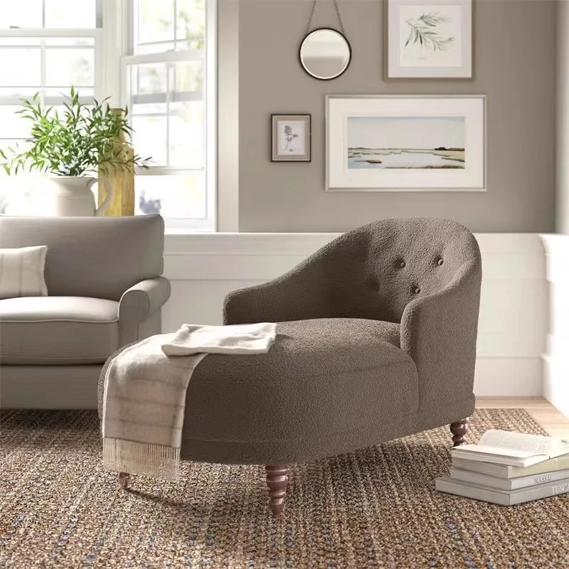 Einzelner Sofastuhl aus Lammwolle