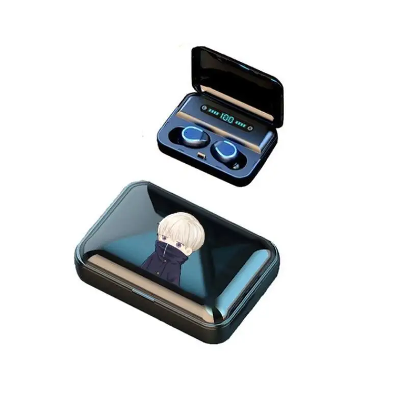 Słuchawki Bluetooth Jujutsu Kaisen douszne z etui ładującym Itadori Yuji Gojo Satoru słuchawki sportowe zestaw słuchawkowy prezent