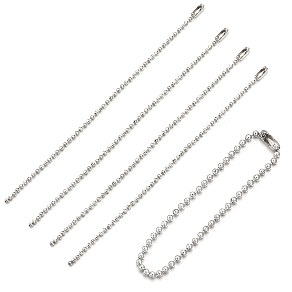 100 Stück 8/10/12/15/20cm Metall-Kugelketten für Schlüsselanhänger/Puppen/Etikettenanhänger, Großpackung Ketten für DIY-Schmuckzubehör – Detail 9