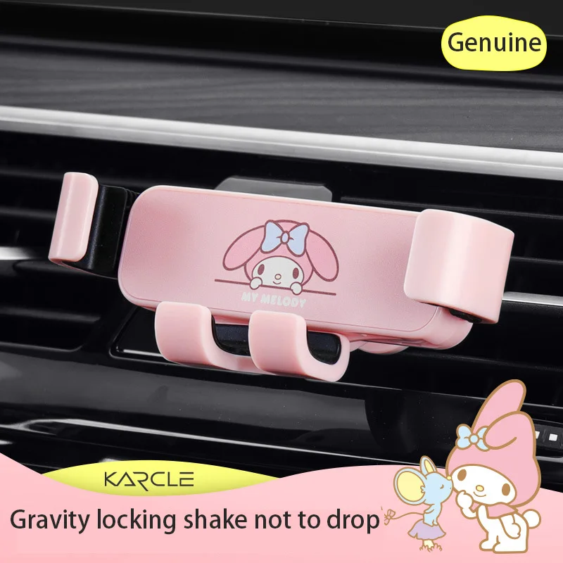 Cinnamoroll Melody Car Phone Mount Character Air Vent Clip Holder Stable Anti Slip Cute Girl Car Accessories For iPhone Samsung