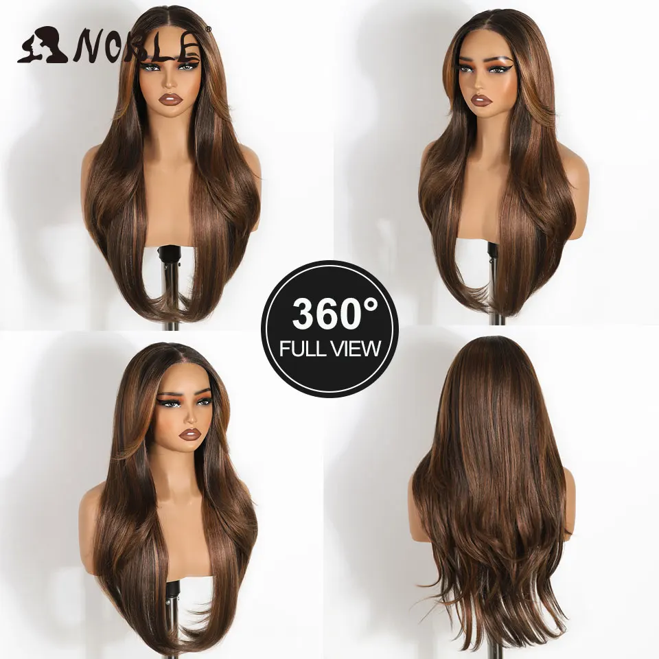 6X4, synthetische Perücken mit Spitze am Vorderteil, ohne Klebstoff, für Damen, vorgezupfte, gestufte, glatte Perücke, die man einfach aufsetzen und losgehen kann, Ombré-Weißblond, hitzebeständig. – Detail 10