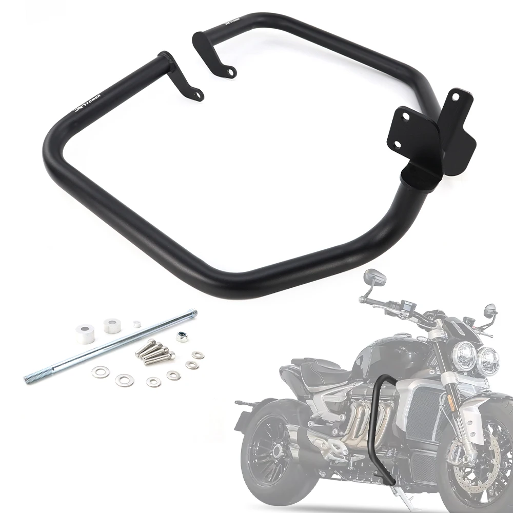 For Triumph Rocket 3 R 2020 2021 2022-2026 Motorbike Steel Highway Bumper Frame Protection Engine Guard Crash Bars Crash Cages