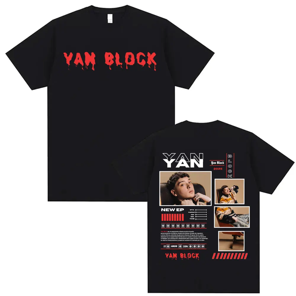 

Rapper Yan Block Album Tour 2025 Graphic T-shirt Men Women Vintage Hip Hop Casual T Shirts Short Sleeve 100% Cotton T Shirt Tops