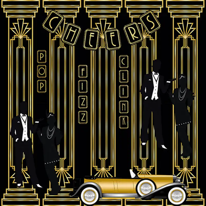 1920s Gatsby Theme Backdrop for Harlem Nights Murder Mystery Birthday Party Decor 20's Gangster 20s Column Wedding Background