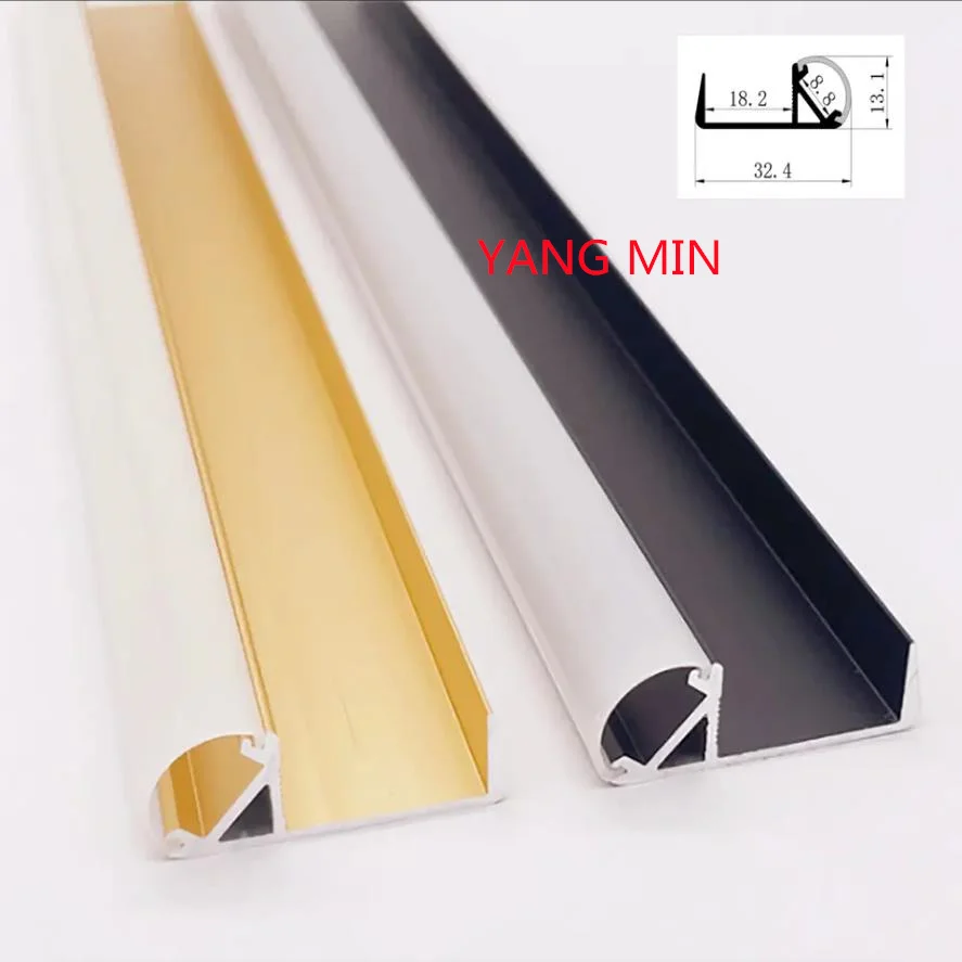 

2.5m/pcs Cabinet Wardrobe LED Aluminum Profile with diffuser for board 45 degree lighting