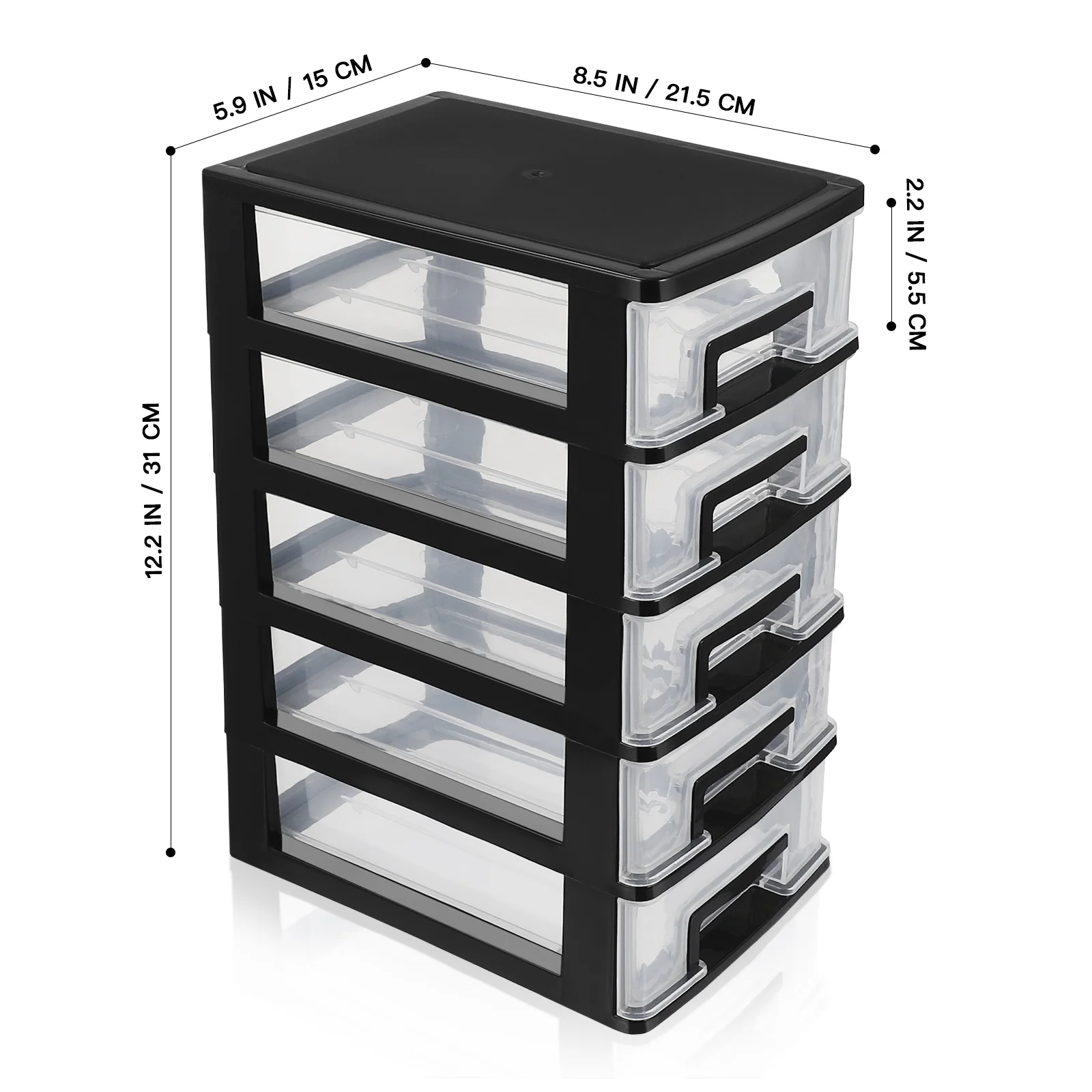 Desk Organizer Drawer Type Closet Storage Drawers with Unit Black Office Cabinet